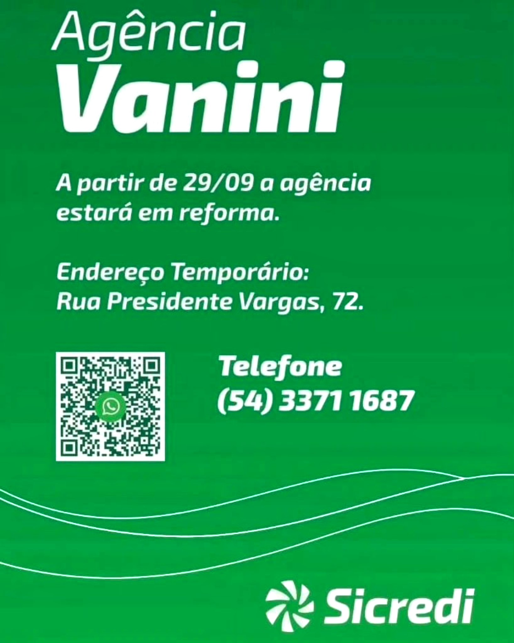 COMUNICADO DO SICREDI DE VANINI