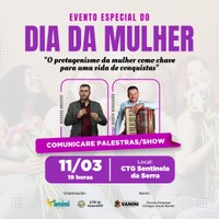 EVENTO DO DIA DA MULHER ACONTECERÁ NA TERÇA-FEIRA